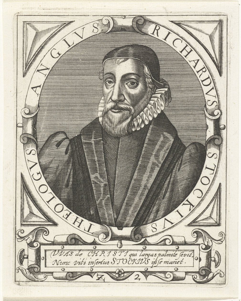 Portrett av Richard Stock av Theodore de Bry