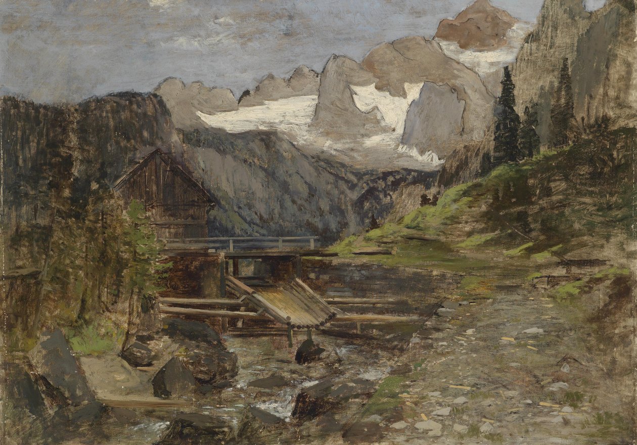 Gosa mølle med Dachstein av Theodor von Hormann