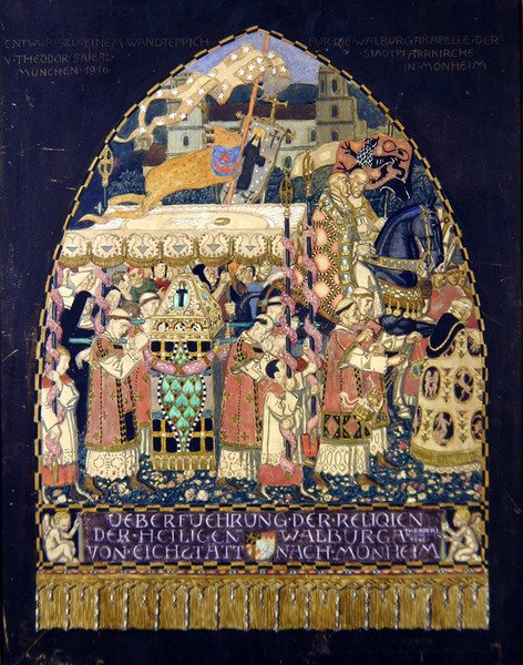 Valburga Kapelle (gouache på papir) av Theodor Baierl