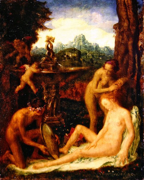 Venus på toalettet hennes av Theodor Baierl