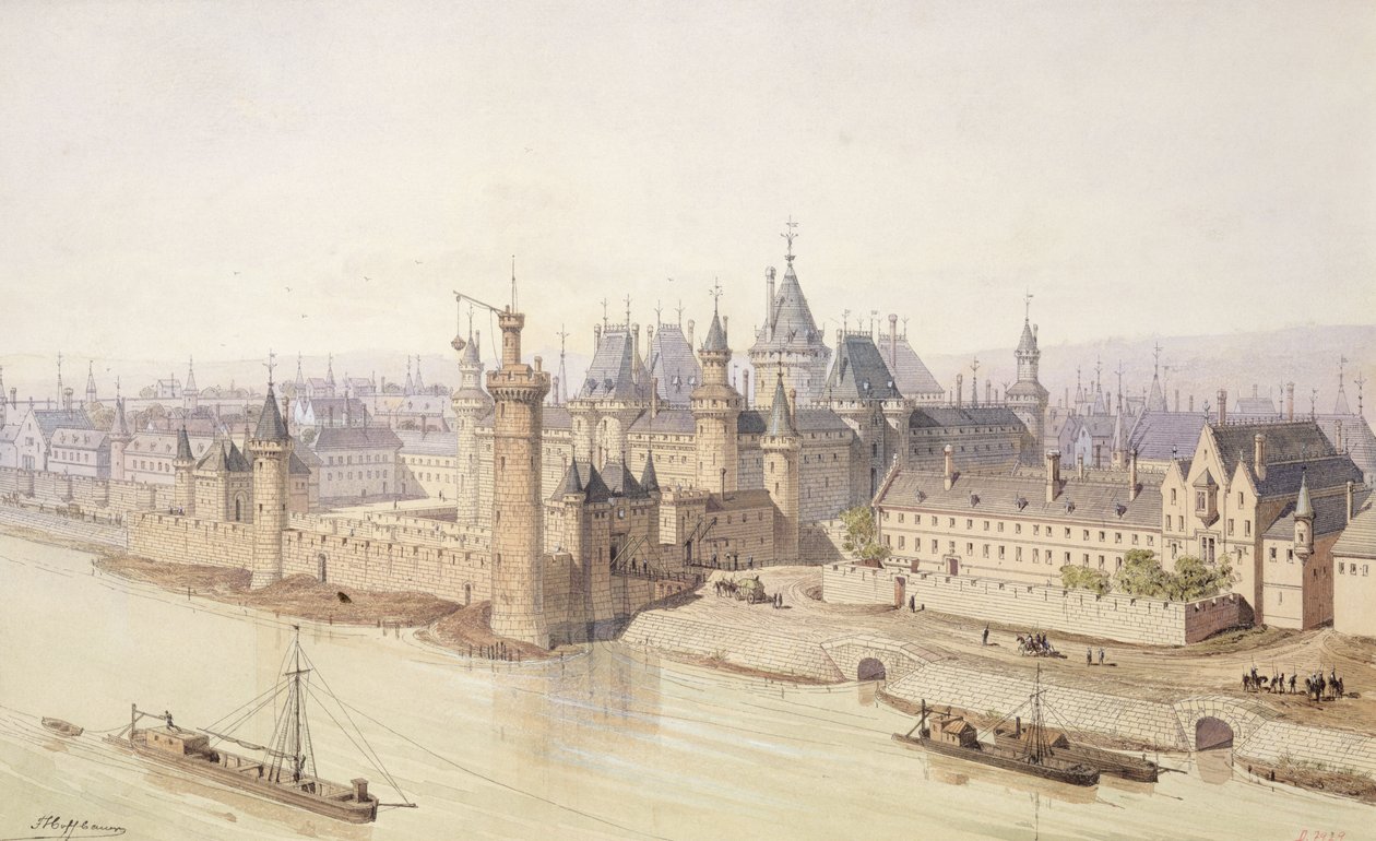 Louvre under Karl Vs regjeringstid (1337-80) 