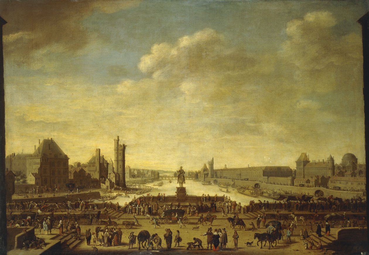 En utsikt over Paris fra Point de la Cite, av Theodor Matham
