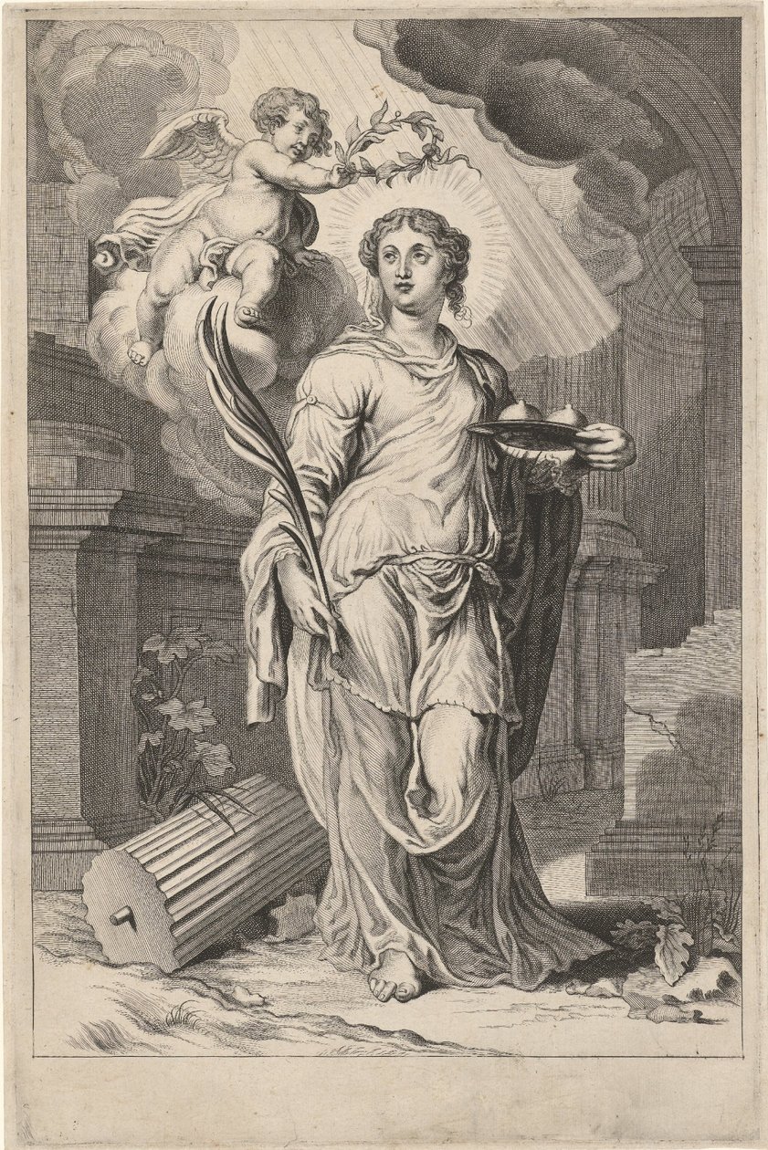Den hellige Agatha av Theodor Matham