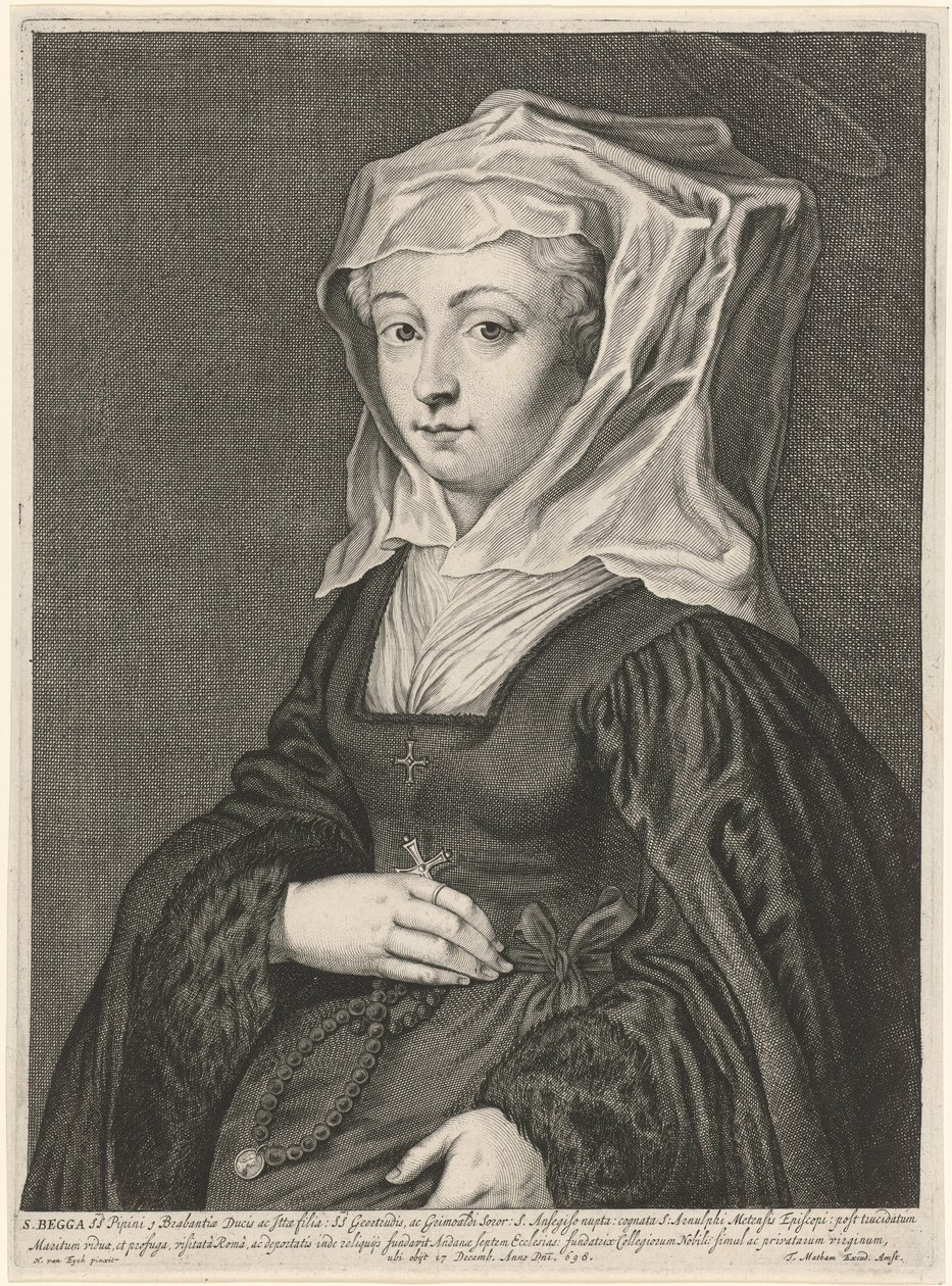 Sankt Begga av Andenne av Theodor Matham