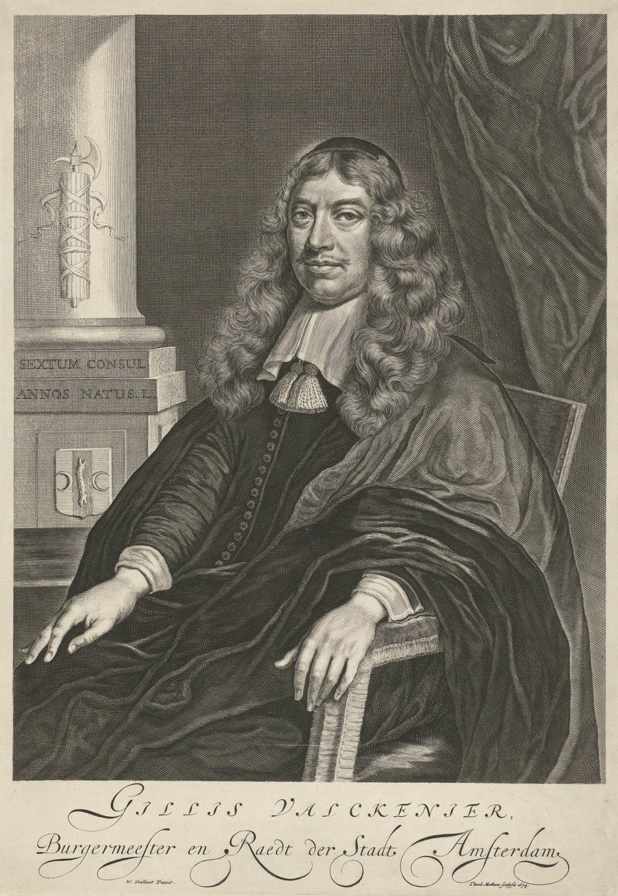 Portrett av Gillis Valckenier i en alder av 50 av Theodor Matham