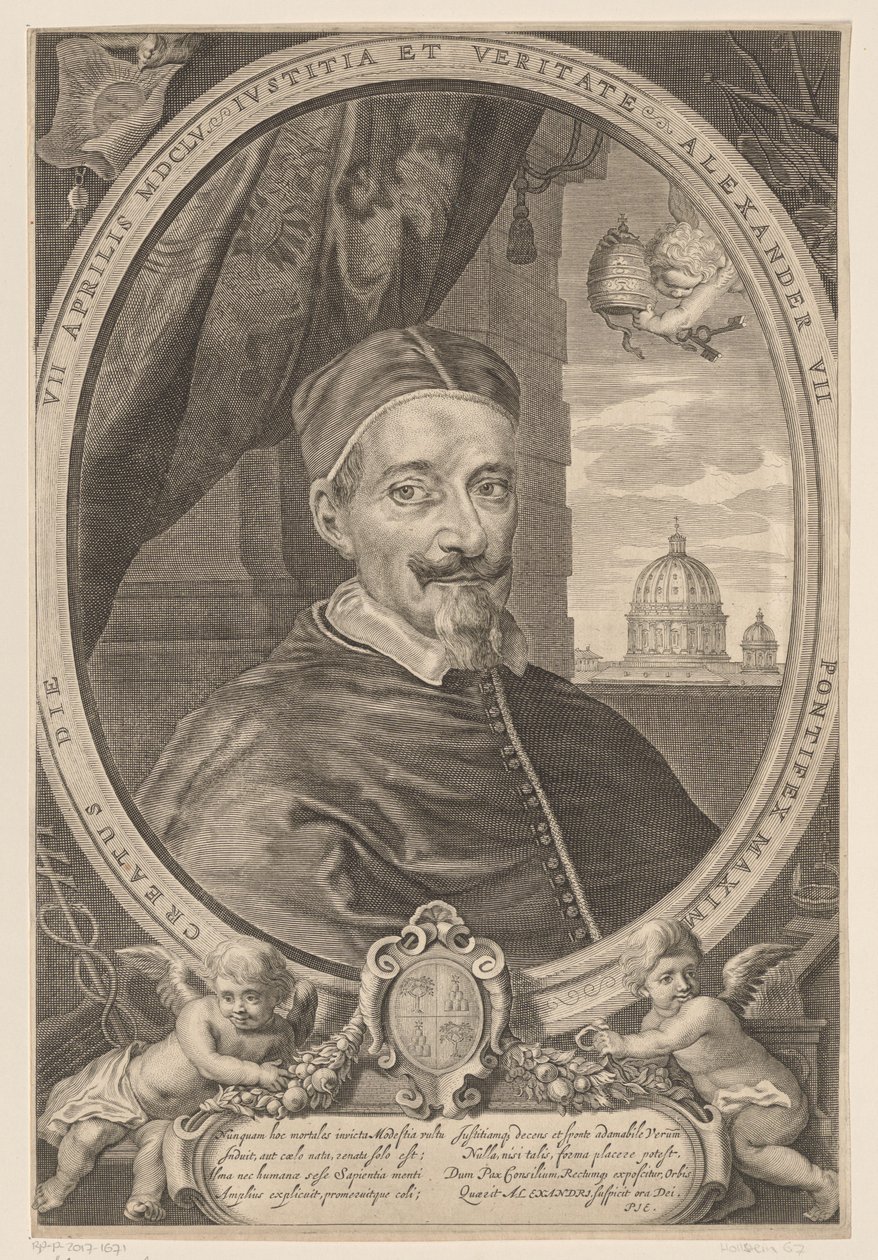 Portrett av pave Alexander VII av Theodor Matham