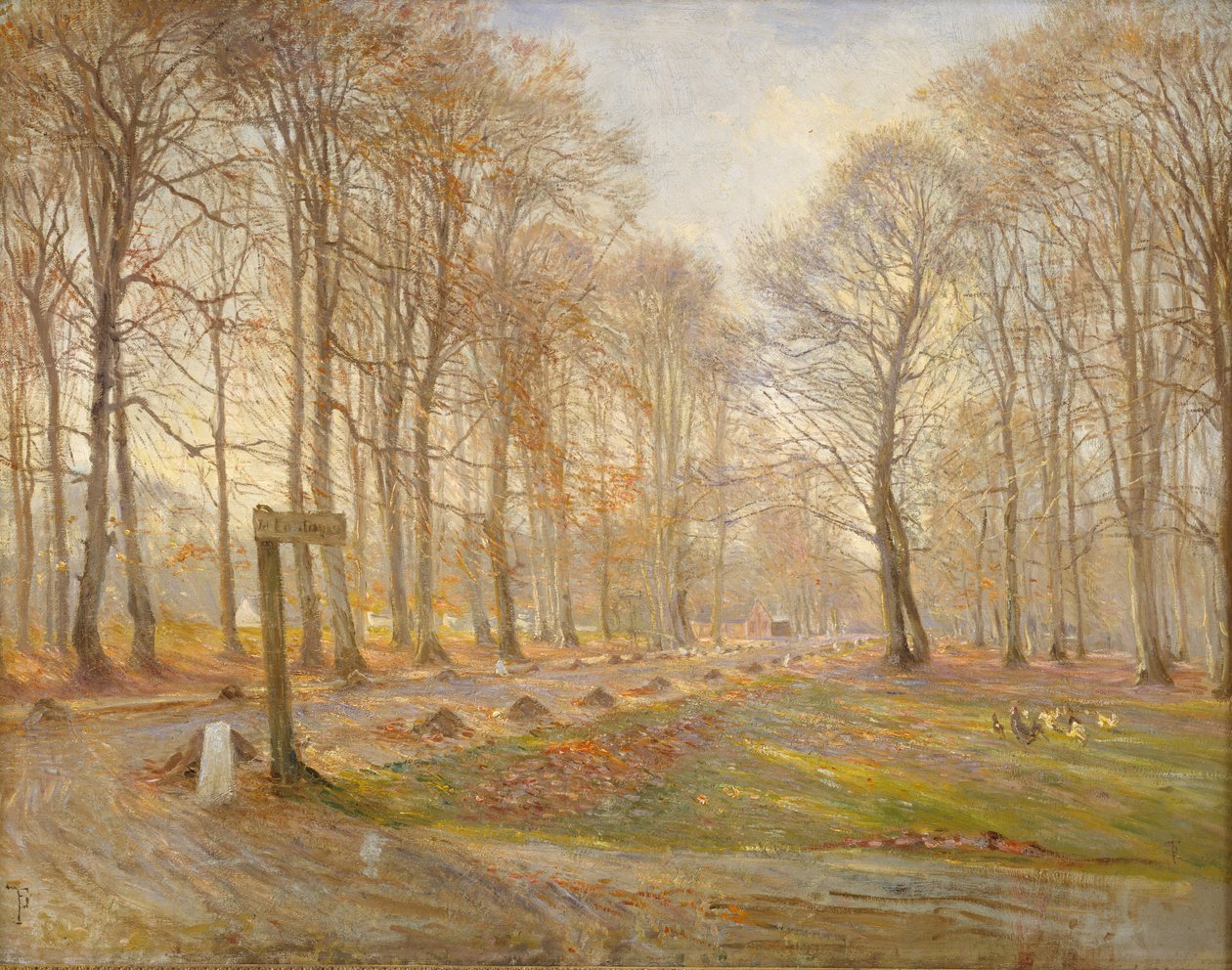 Senhøstdag i Jægersborg Dyrepark, nord for København av Theodor Philipsen