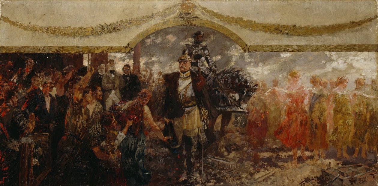 Folket gir hyllest til Bismarck, 1911 av Theodor Rocholl