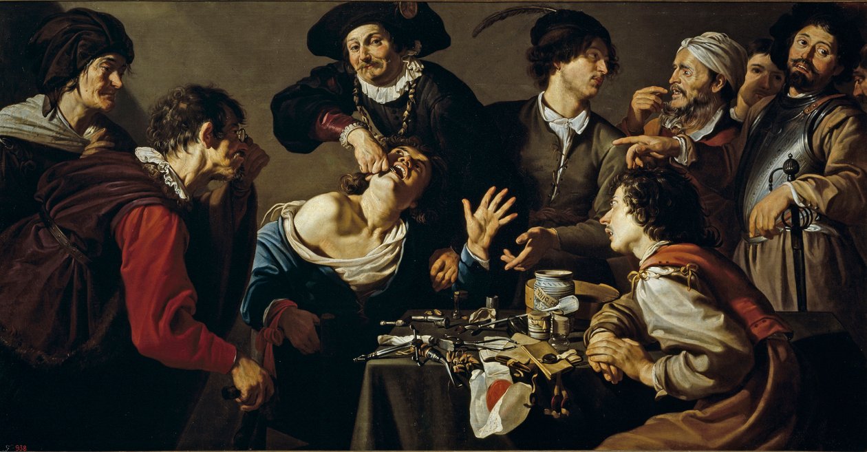 Le charlatan - Kvaksalveren av Theodore Rombouts (1597-1637) av Theodor Rombouts