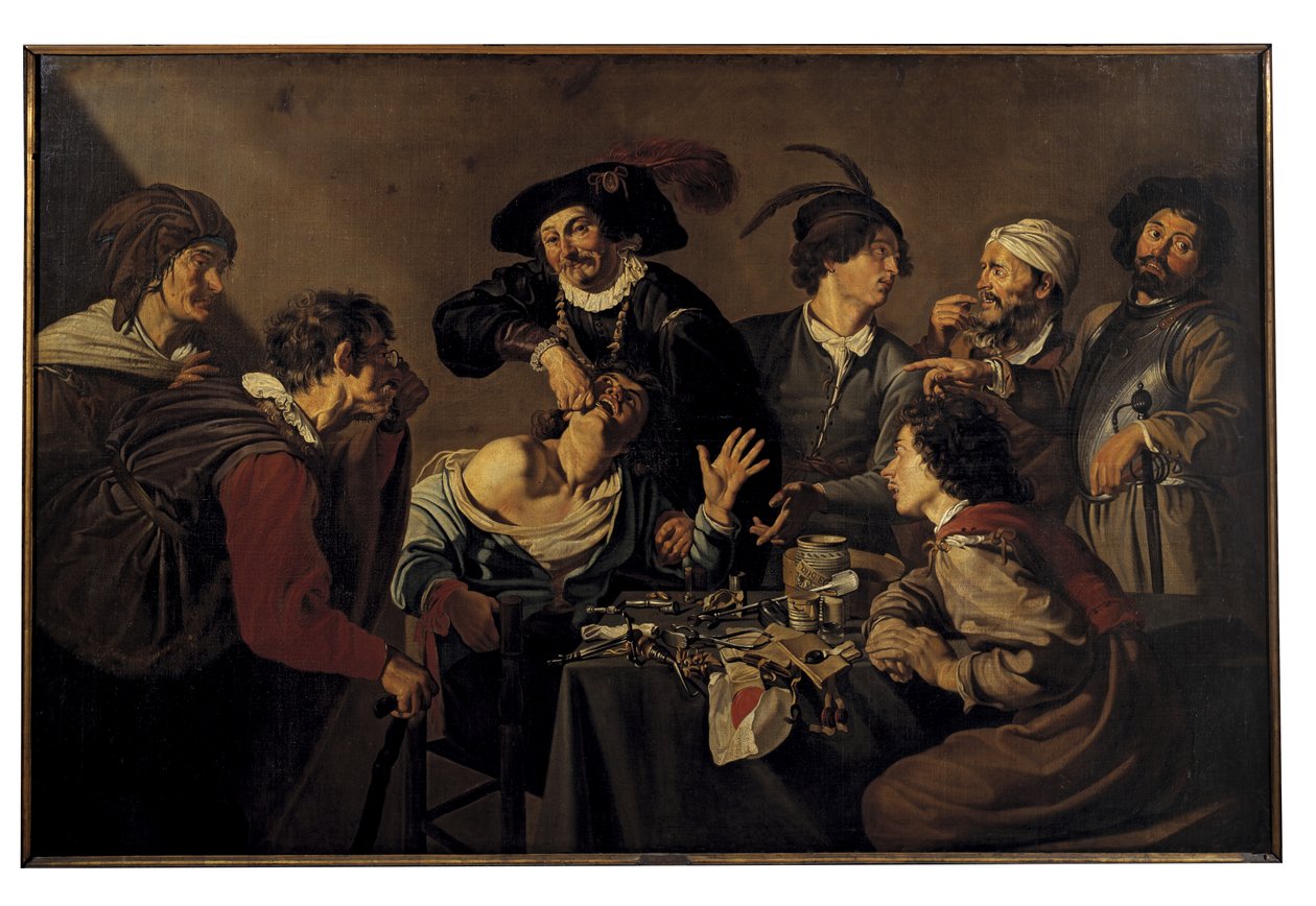 The Tooth Extractor (olje på lerret) av Theodor Rombouts