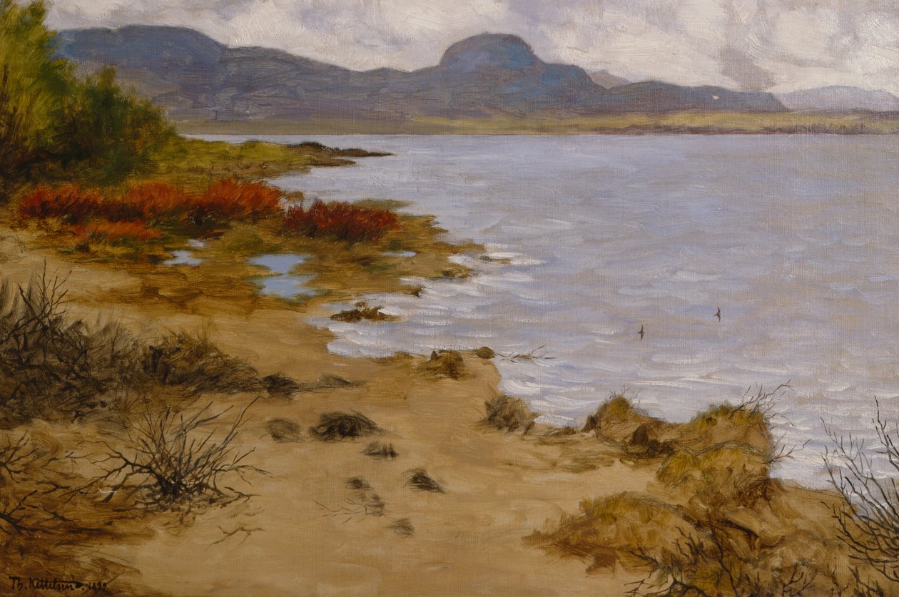Stranddel ved Soneren (Andersnatten) av Theodor Kittelsen