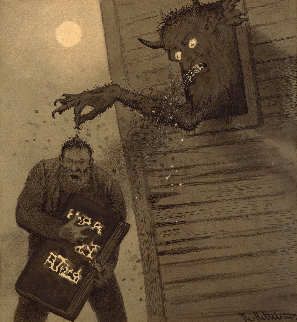 Eventyrtegning av Theodor Severin Kittelsen