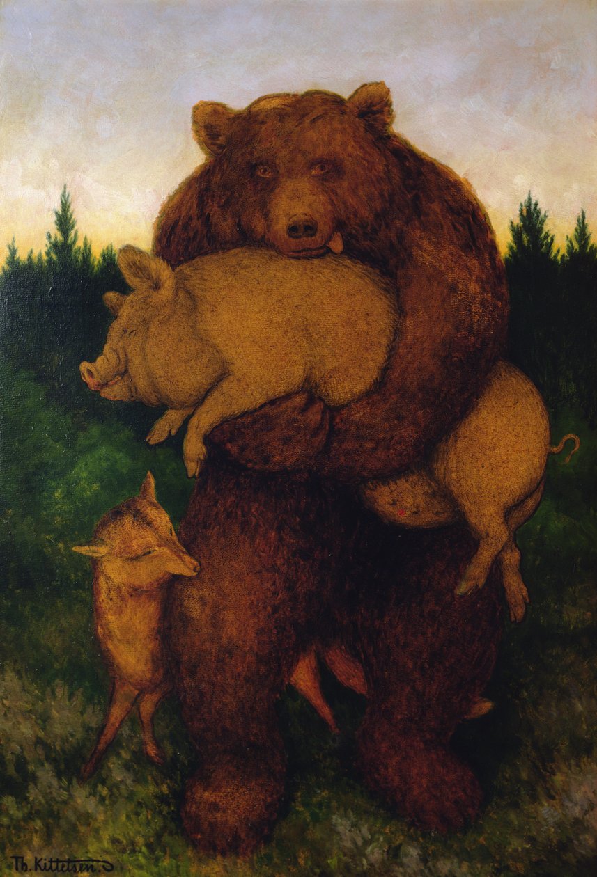 Kjøtt, sa bjørnen (olje på lerret) av Theodor Kittelsen