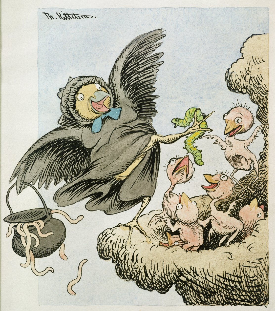 Her er matbarna av Theodor Kittelsen
