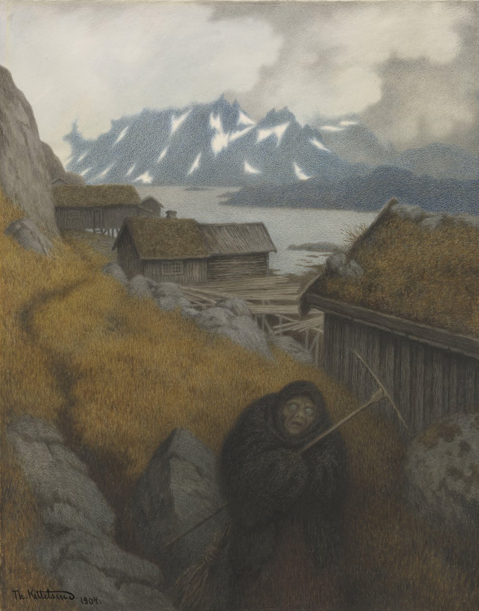 Hun dekker hele landet av Theodor Kittelsen