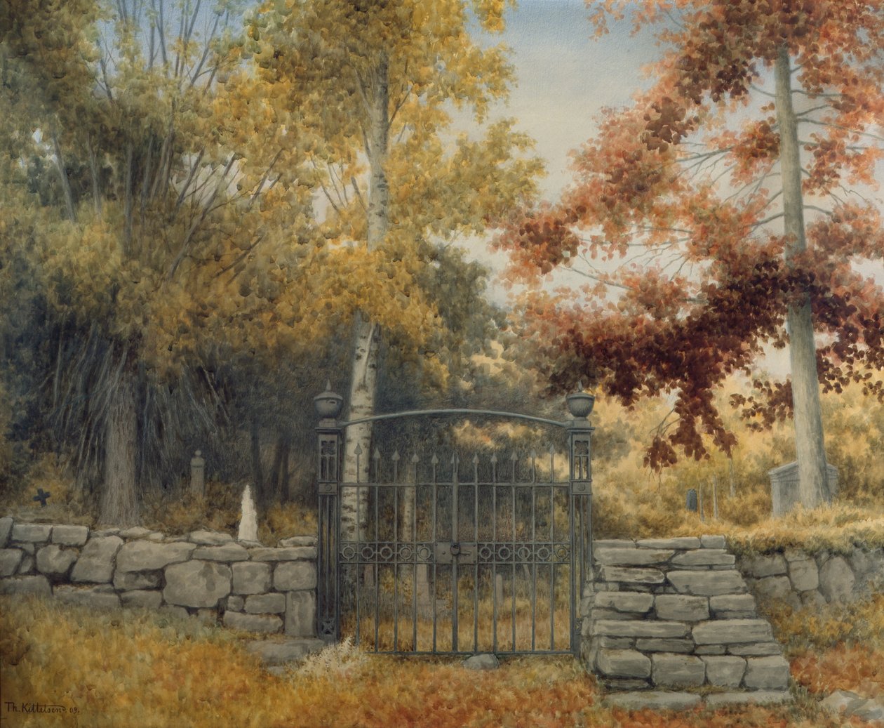 Kirkegården på Bråtebakken av Theodor Kittelsen