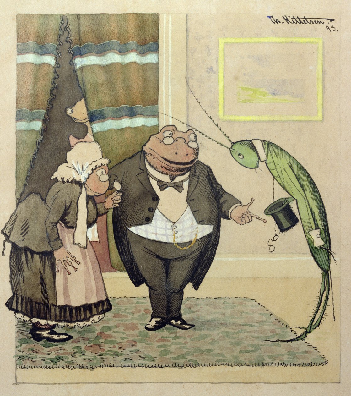 Den unge Mr. Green kommer på besøk av Theodor Kittelsen