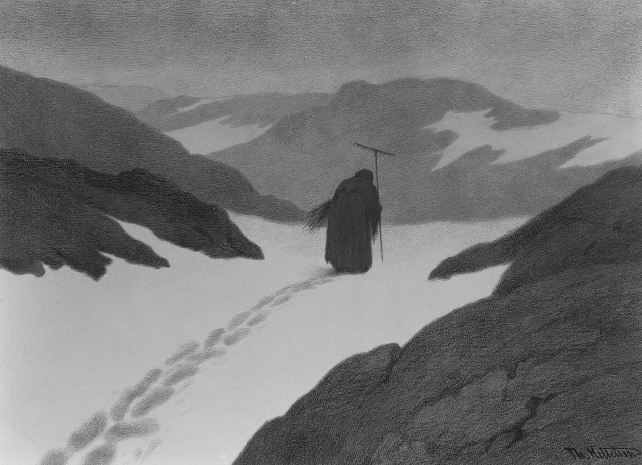 Pesten på fjellet av Theodor Kittelsen