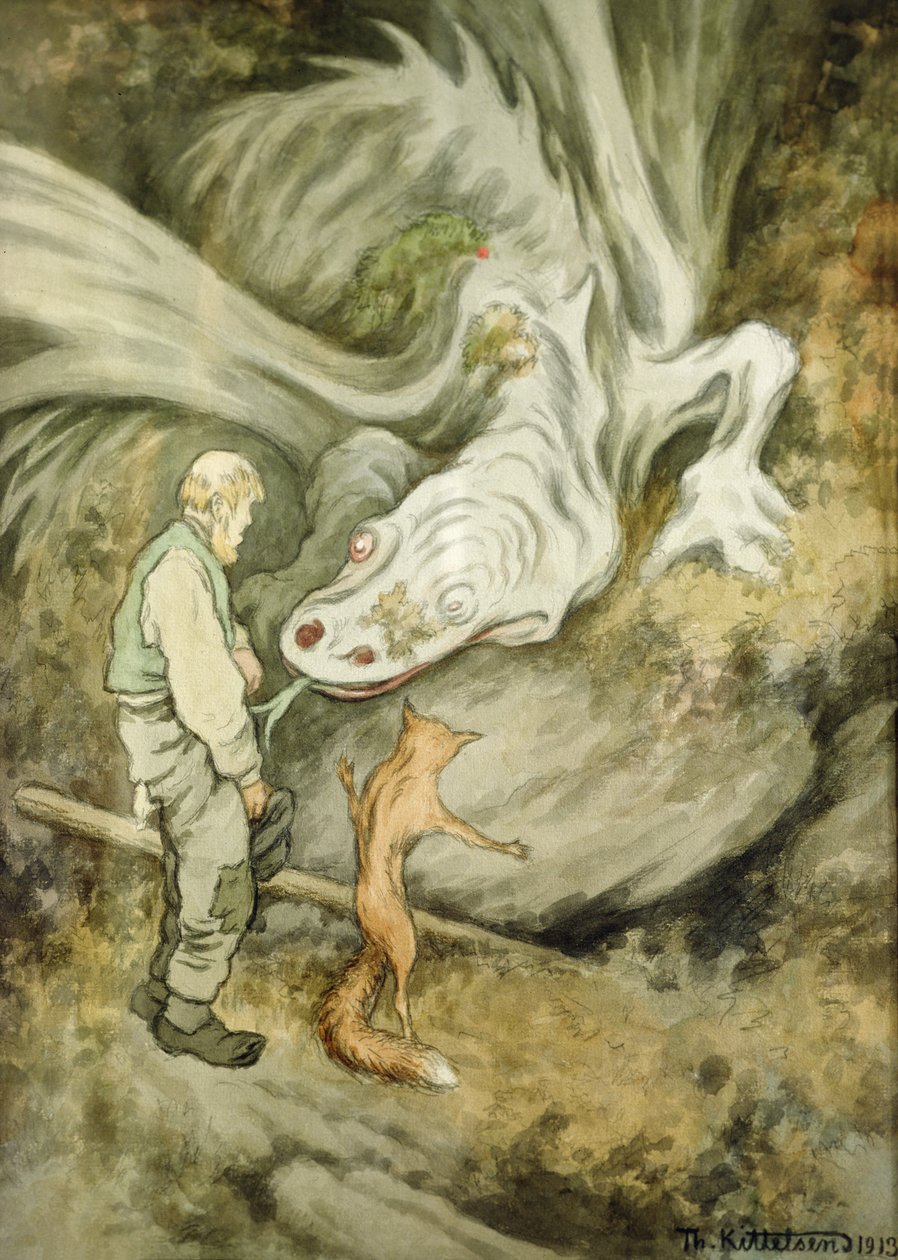 Verden betaler ikke annerledes min kjære drage av Theodor Kittelsen