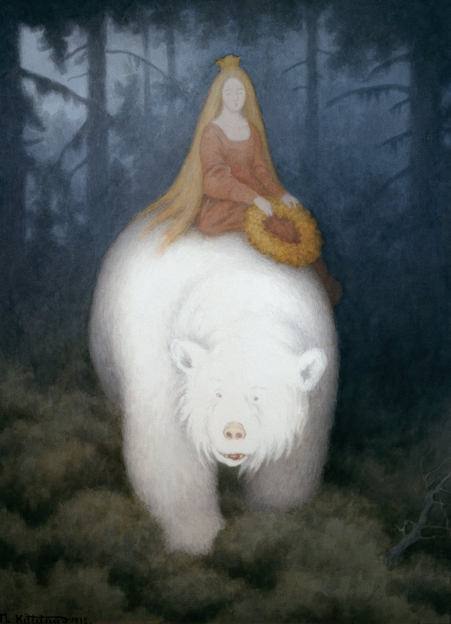 White Bear King Valemon av Theodor Kittelsen