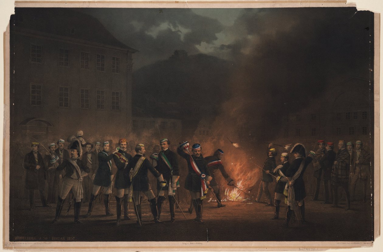 Fakkeltog i Heidelberg 30. januar 1857, 1857 av Theodor Verhas