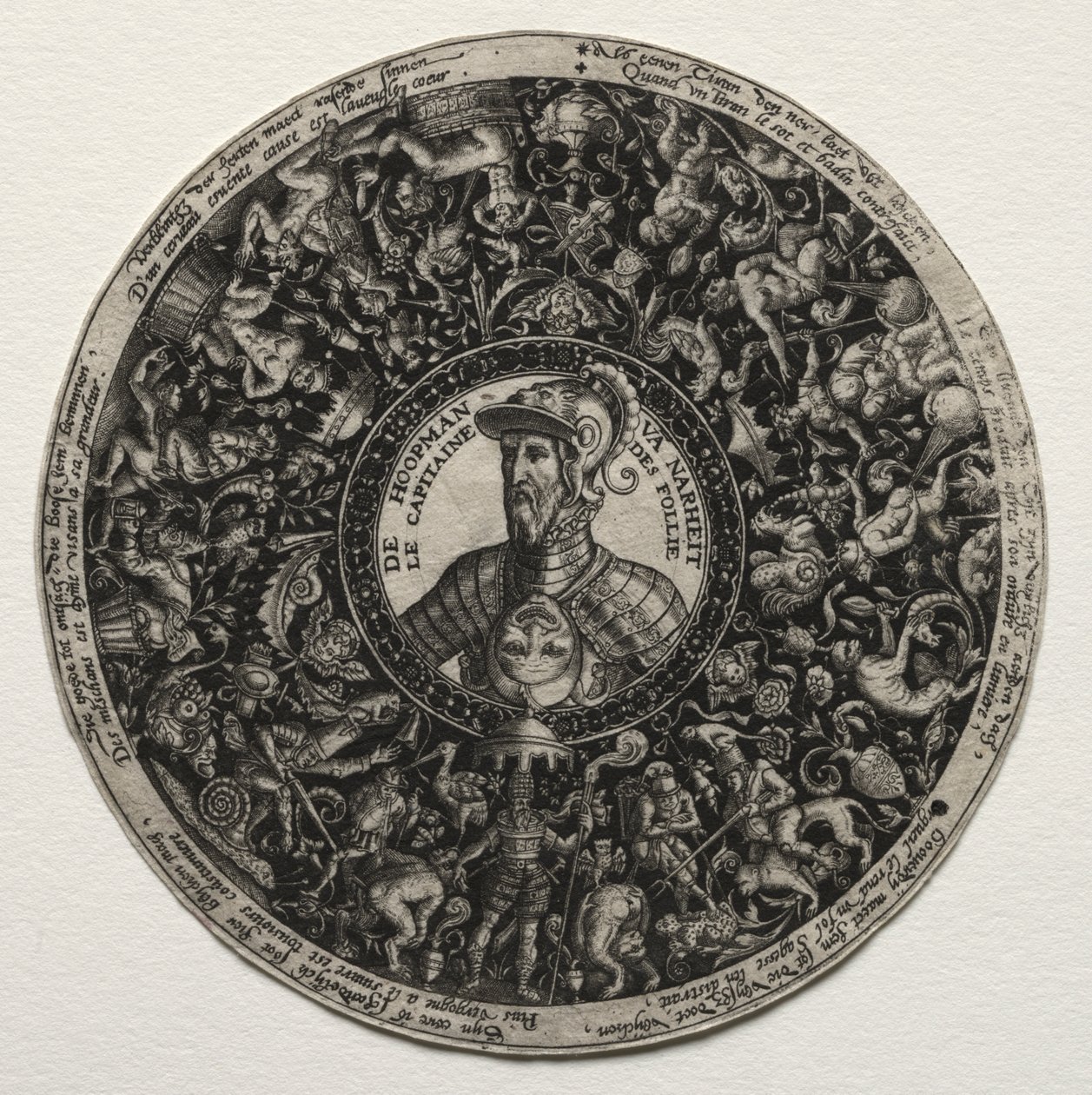 Design for et fat med medaljonger av Theodor de Bry