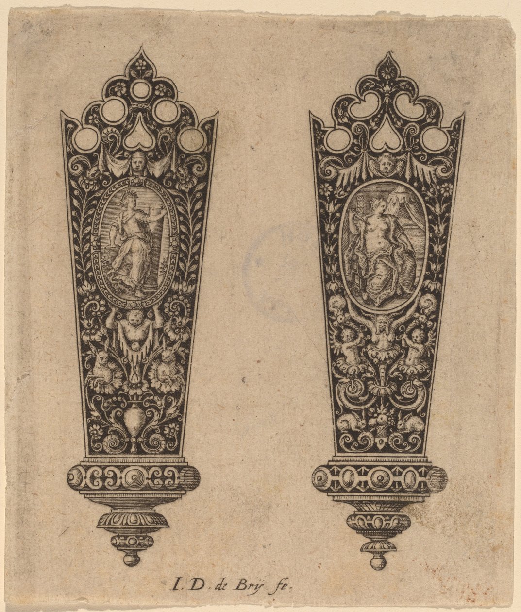 Ornament for knivskaft av Theodor de Bry