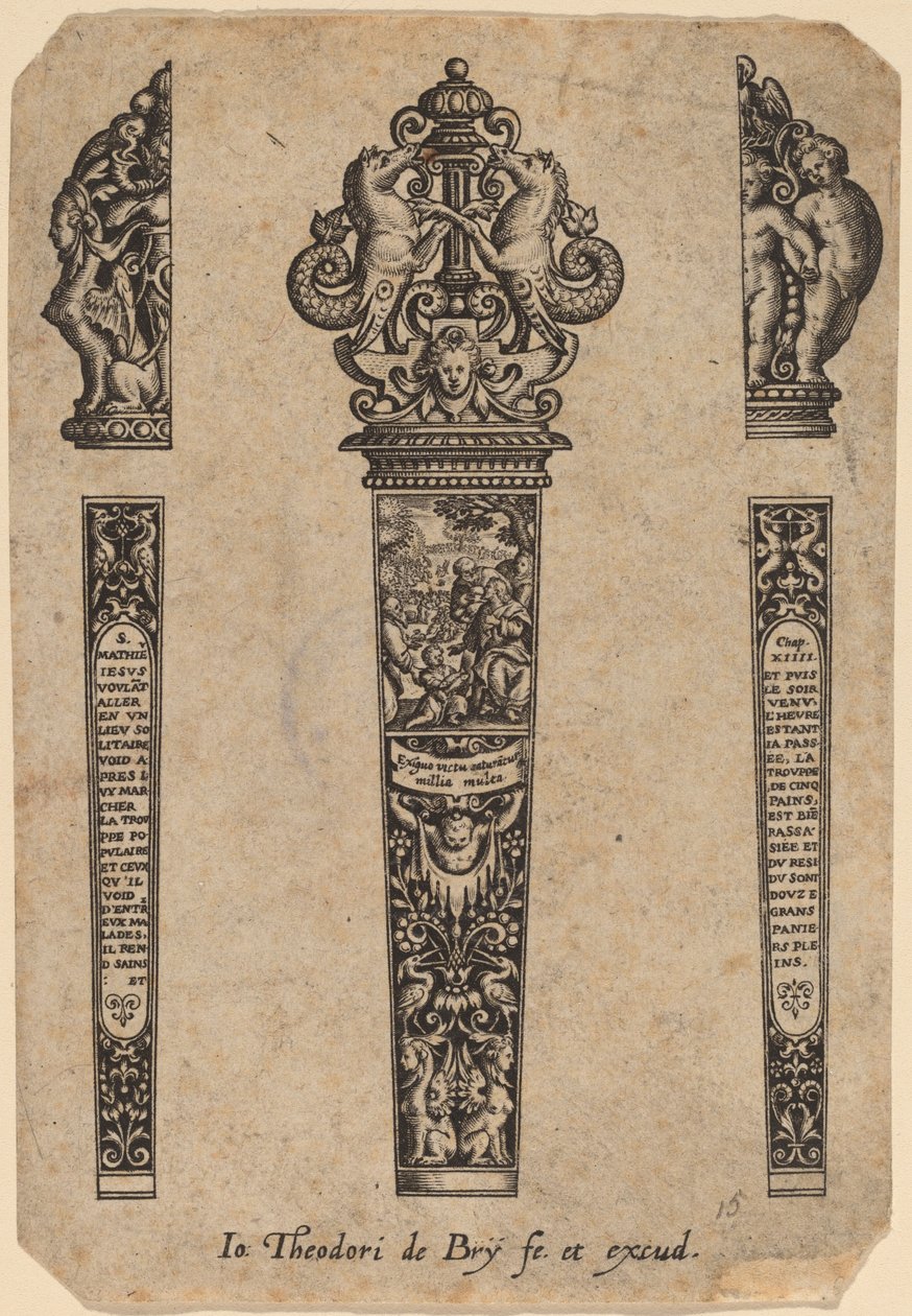 Ornament for knivskaft av Theodor de Bry