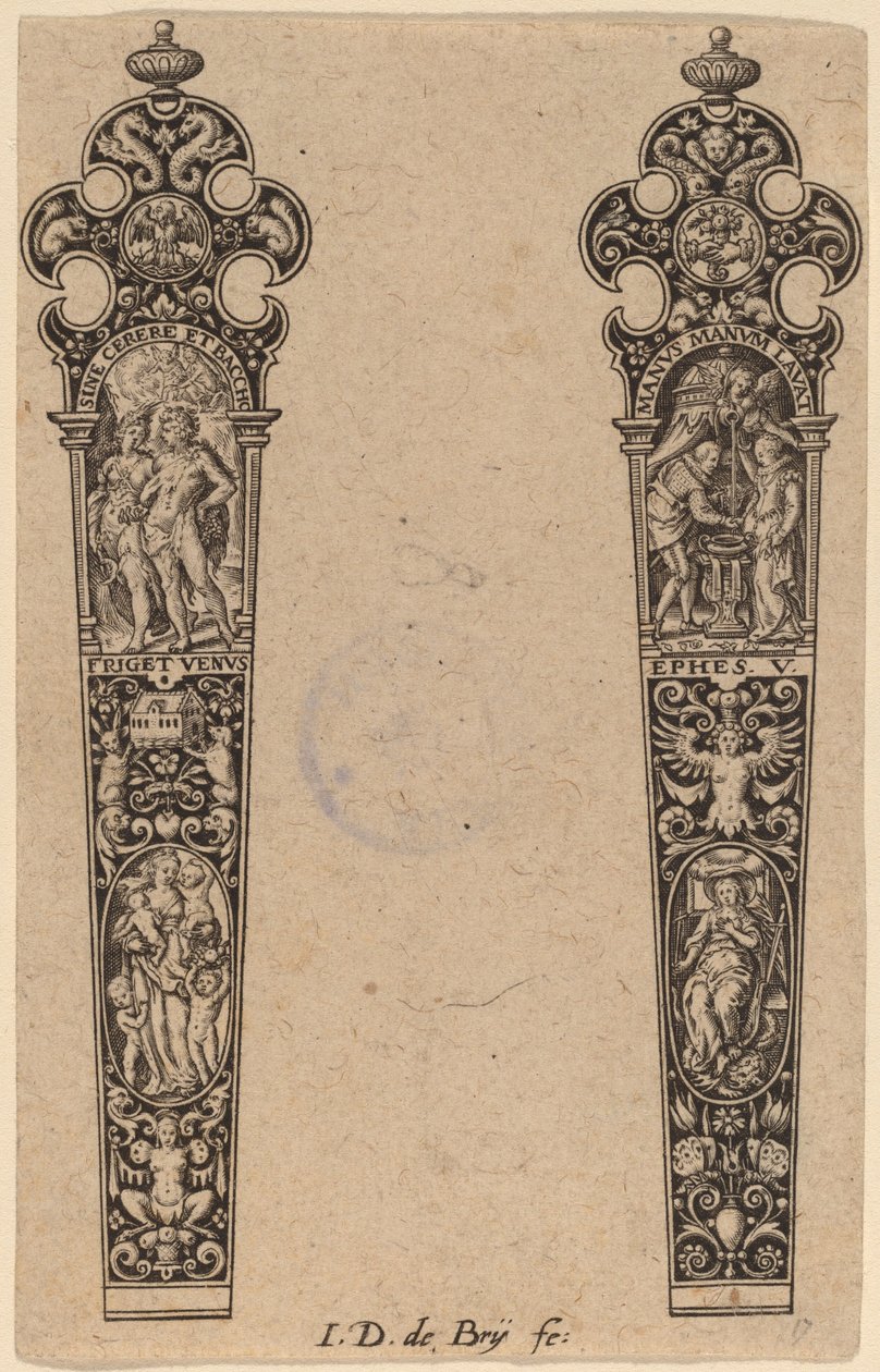Ornament for knivskaft av Theodor de Bry