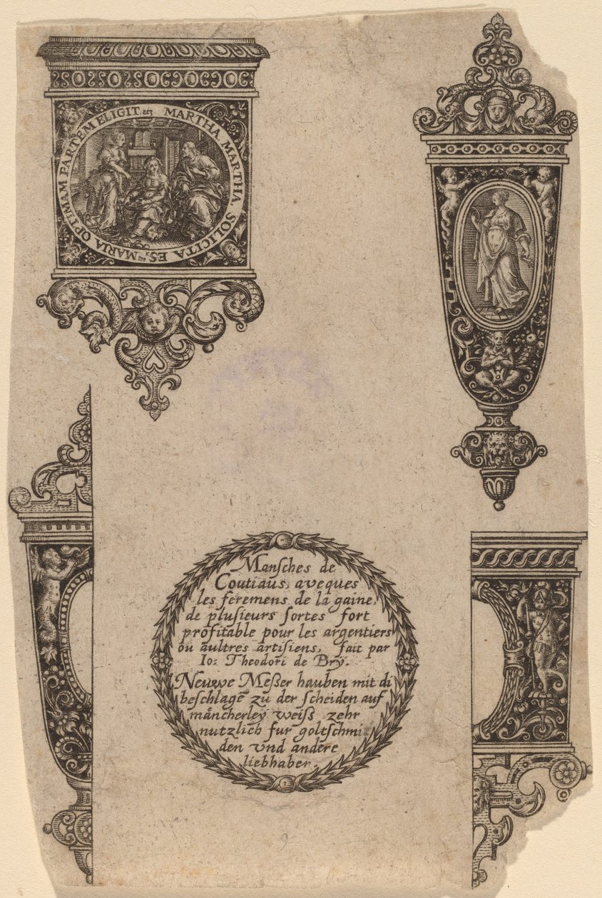 Ornament for knivskaft av Theodor de Bry