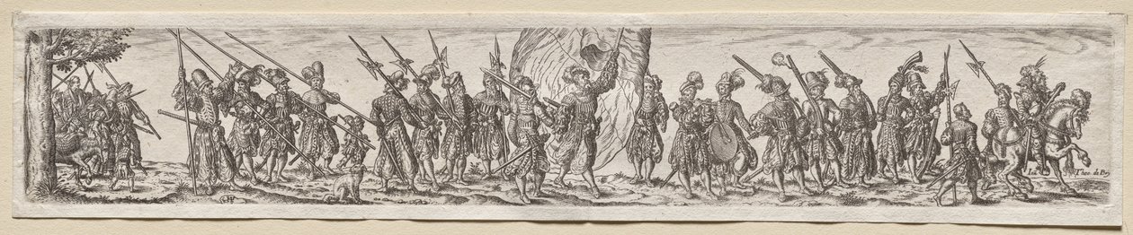 Soldater på mars av Theodor de Bry