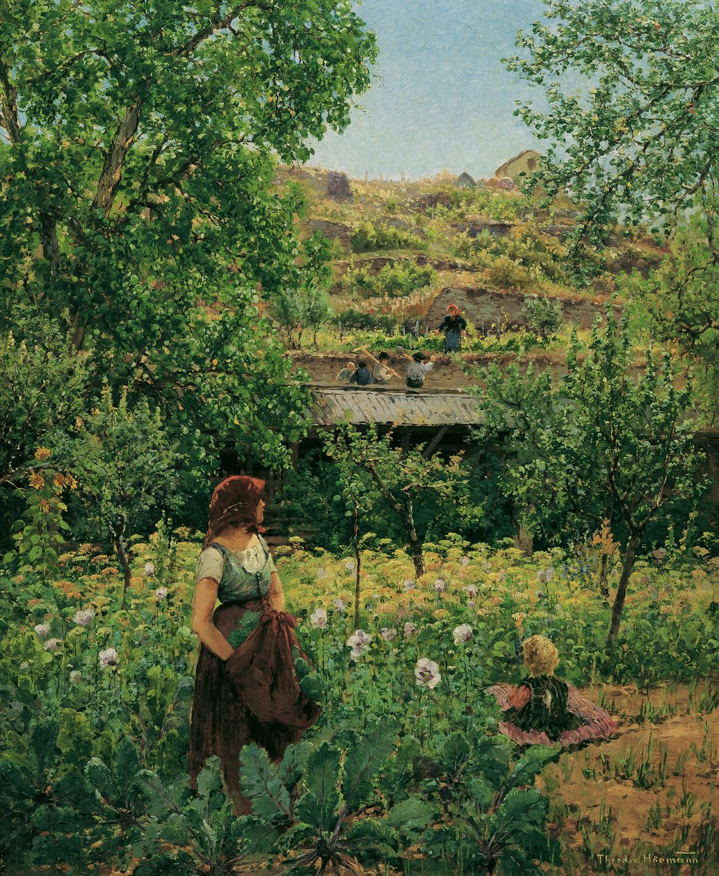 jente i valmuen av Theodor von Hormann