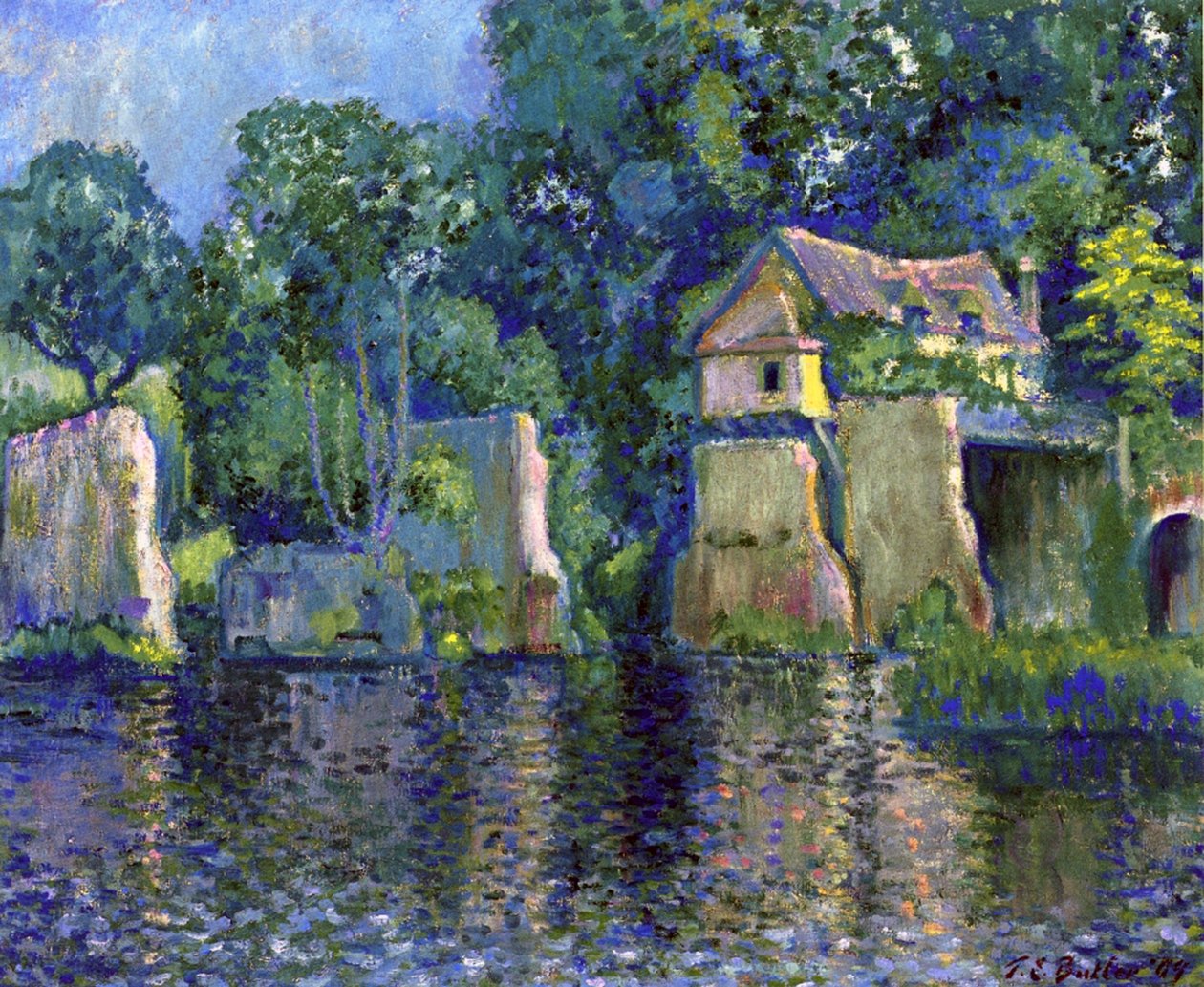 Vernon, nær Giverny, 1909 olje på lerret av Theodore Earl Butler