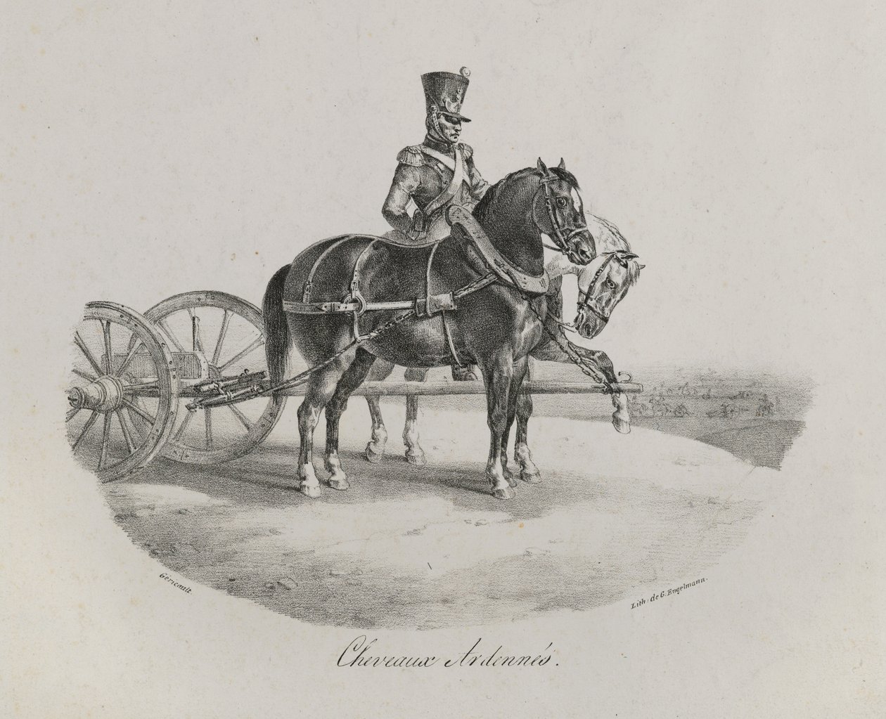 Ardenneshester, 1822 av Theodore Gericault