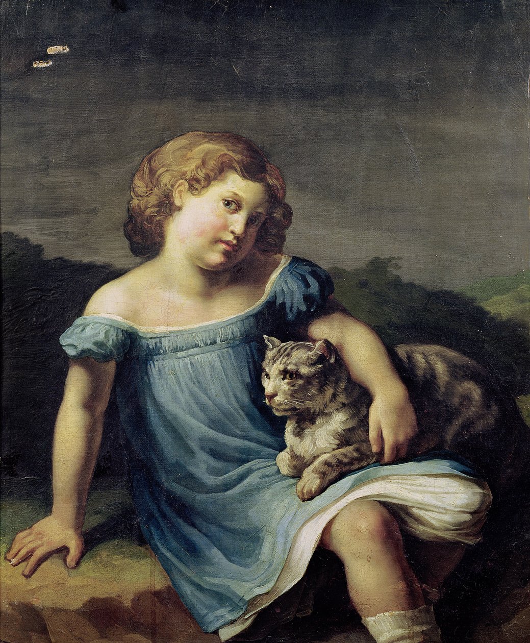 Portrett av Louise Vernet som barn, 1818-19 av Theodore Gericault