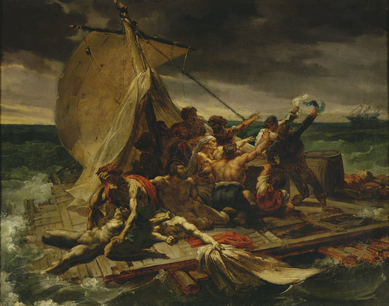 Studie for The Raft of the Medusa av Theodore Gericault