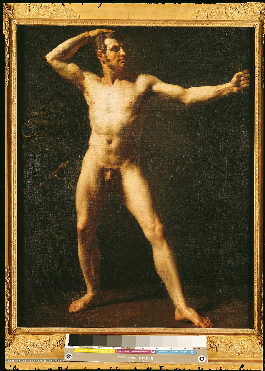 Studie av en mann av Theodore Gericault