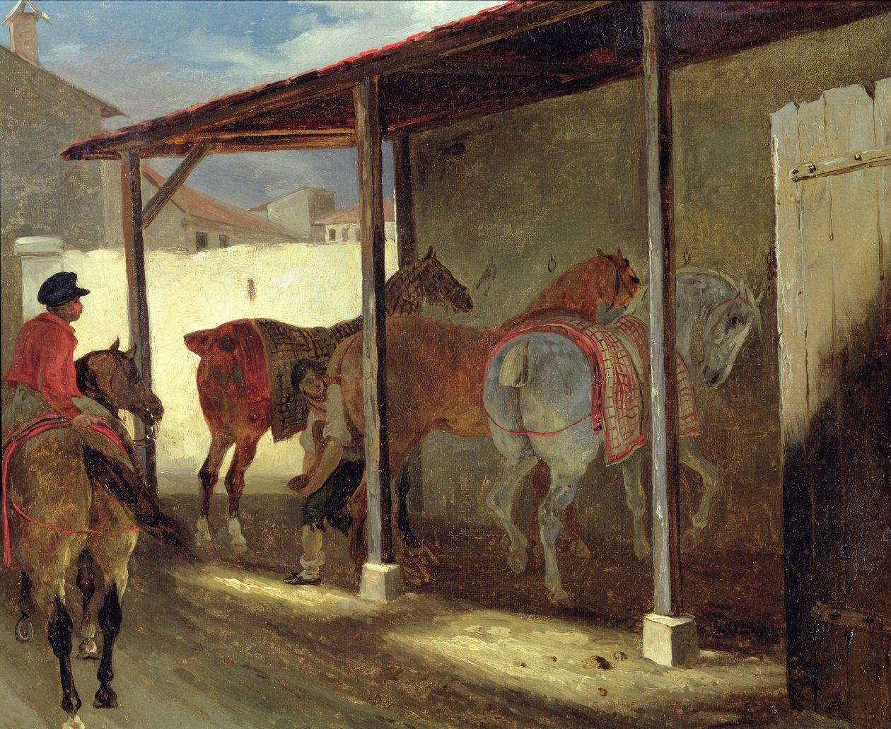 The Barn of Marechal-Ferrant, 1820-21 av Theodore Gericault