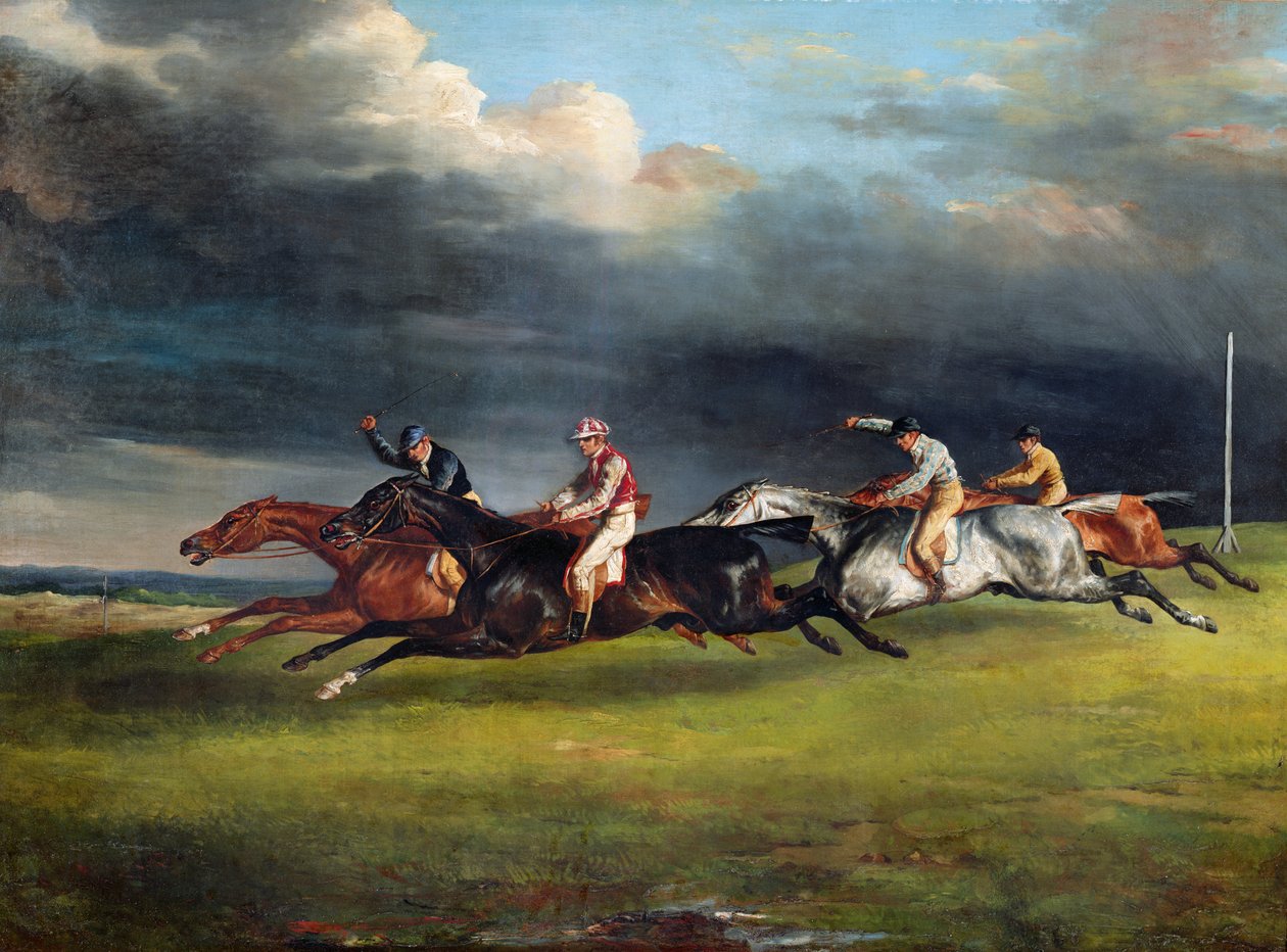 Epsom Derby, 1821 av Theodore Gericault