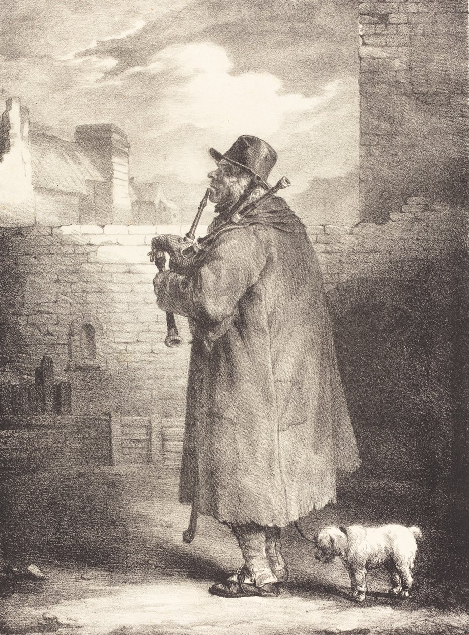The Piper, ca. 1821 (litografi på vevd papir) av Theodore Gericault