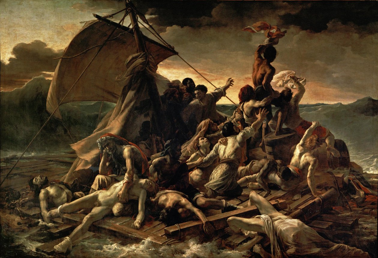 Medusas flåte, 1819 av Theodore Gericault