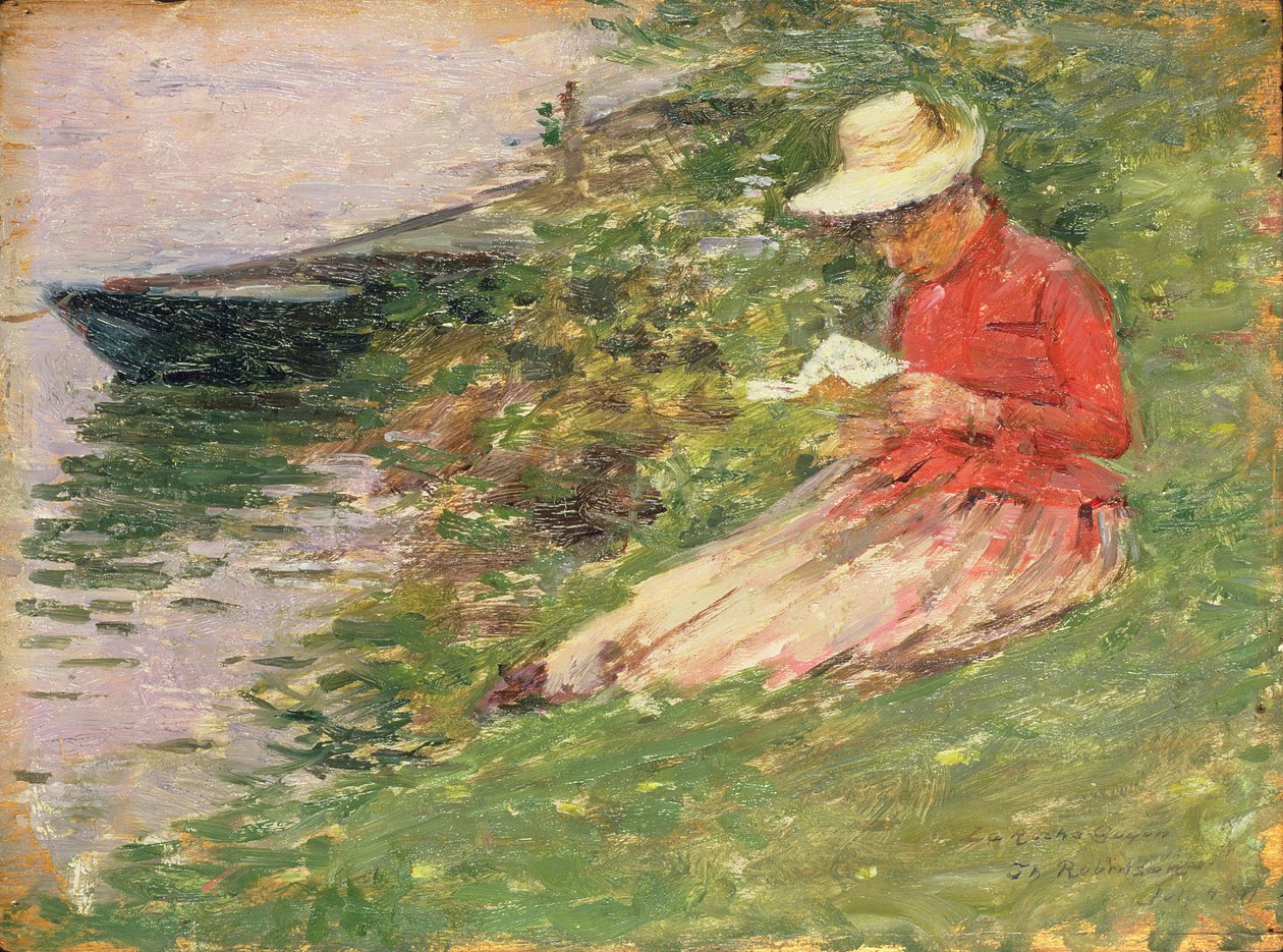 La Roche Guyon, 1891 av Theodore Robinson