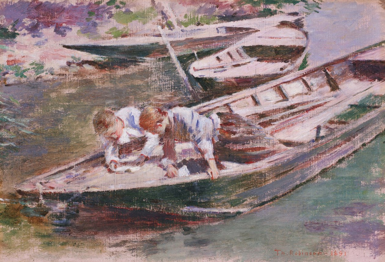 To i en båt av Theodore Robinson