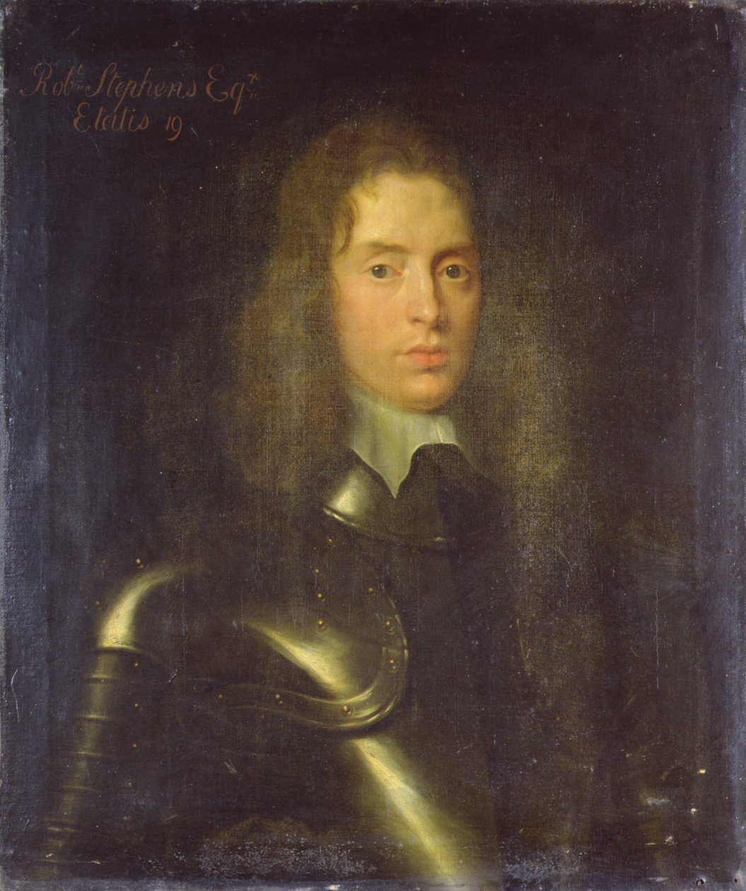 Portrett av Robert Stephens (1622-75) fra Easton, Gloucestershire, 1641-42 (olje på uforet lerret) av Theodore circle of Russel