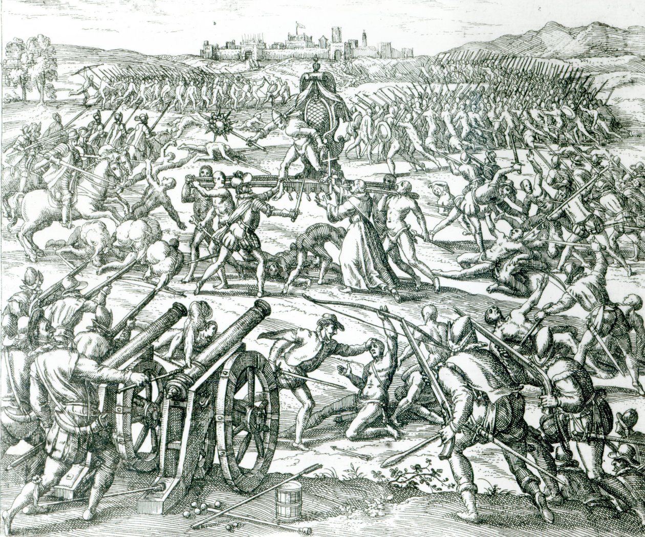 Slaget ved Cajamarca, 1532 av Theodore de Bry