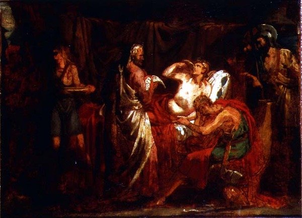 Alexander og legen hans Philippe av Theodore (attr. to) Gericault