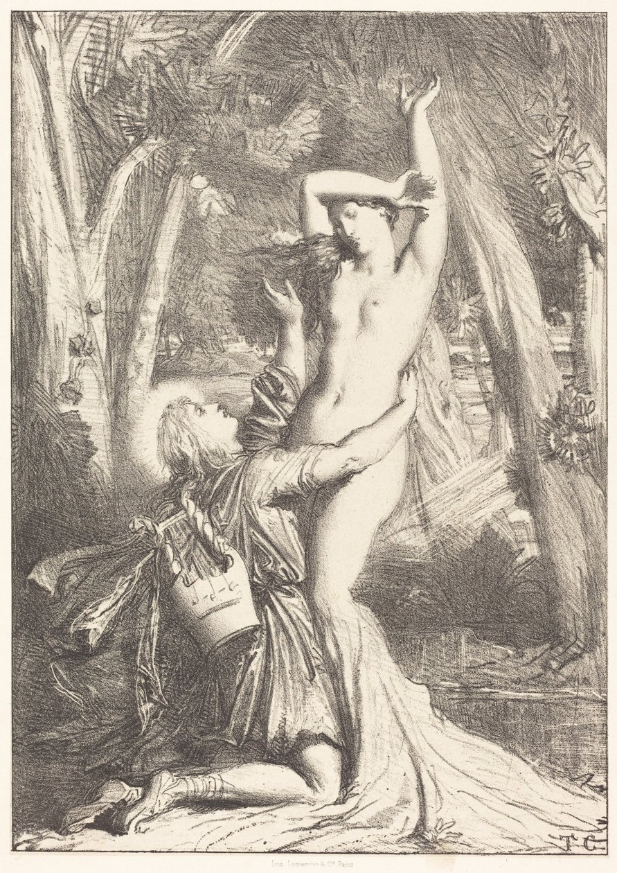 Apollon og Dafne av Théodore Chassériau