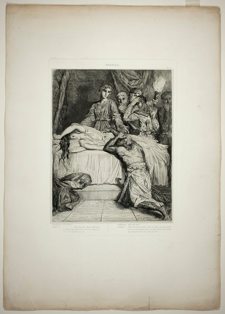 Å! Å! Å!, plate fjorten fra Othello av Théodore Chassériau