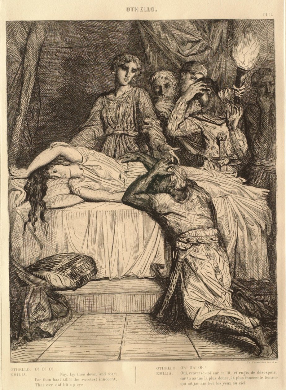 Othello-suite: nr. 14 (akt 5, scene 2) av Théodore Chassériau