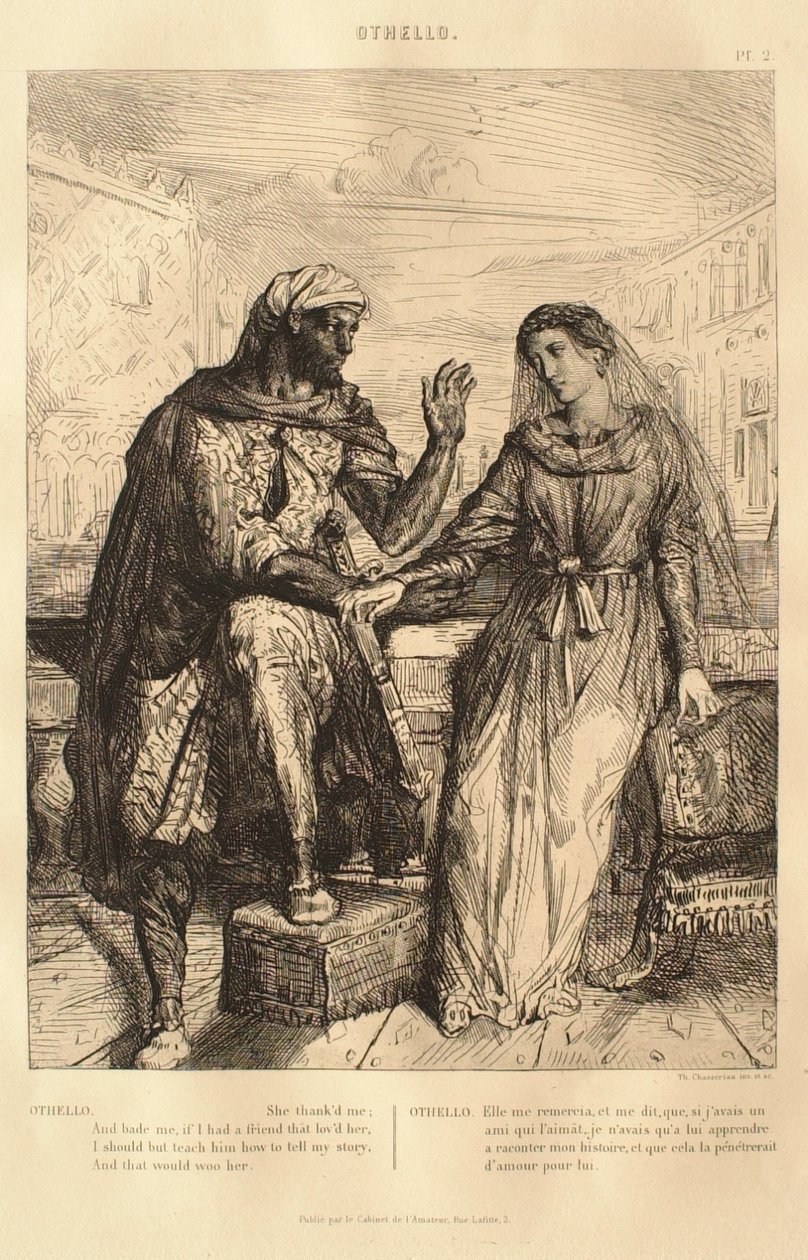Othello-suite: nr. 2 (1. akt, scene 3: Othello snakker med Desdemona) av Théodore Chassériau
